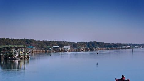 在南卡罗来纳州芒特普林森乘皮划艇享受宁和氛围