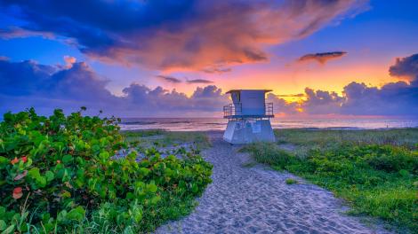 霍布桑德瑰丽的日出是清晨一道美丽的风景