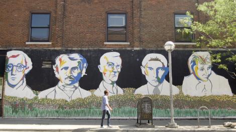 Mural in downtown Ann Arbor, Michigan