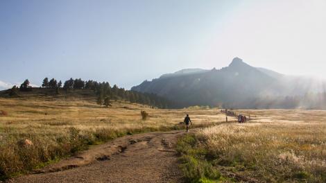 One of many hiking trails in Boulder, Colorado One of many hiking trails in Boulder, Colorado