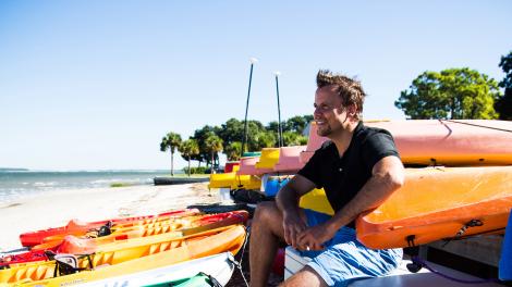 Beach activities at Hilton Head Island, South Carolina