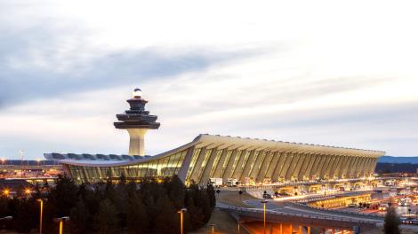 The distinctive shape of Washington Dulles International Airport The distinctive shape of Washington Dulles International Airport