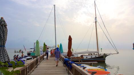 Walking by the Southern Wave Dock in South Padre Island, Texas
