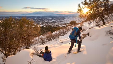 Snowshoeing in Park City, Utah Snowshoeing in Park City, Utah