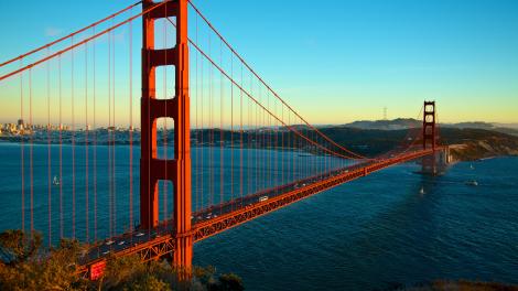 Scenic view of the Golden Gate Bridge in San Francisco, California