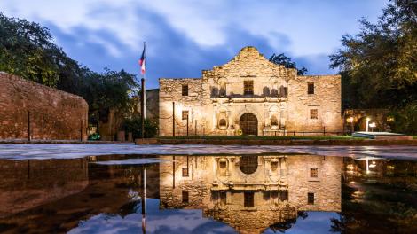 The historic Alamo Mission in San Antonio, Texas