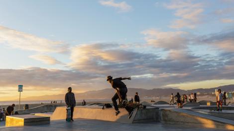Skate park at Venice Beach, Los Angeles Skate park at Venice Beach, Los Angeles