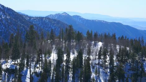 A view of the mountains in San Bernardino, California
