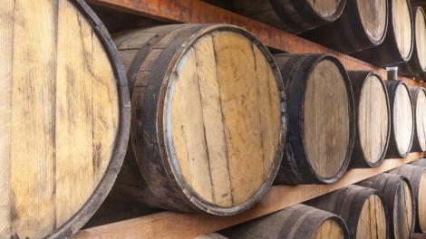 Barrels of wine in Livermore Valley