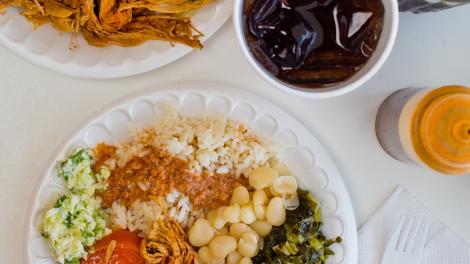 Barbecue and side dishes in South Carolina