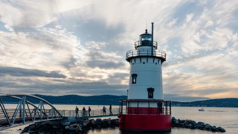 纽约州沉睡谷的 Tarrytown Light 灯塔 纽约州沉睡谷的 Tarrytown Light 灯塔