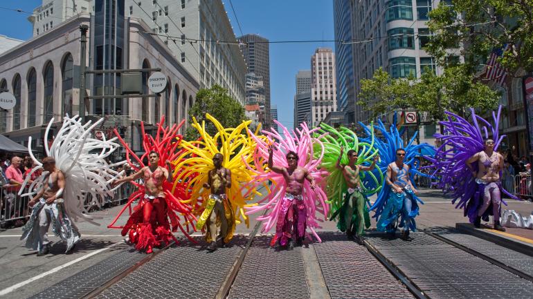 旧金山骄傲大游行气球游行队伍