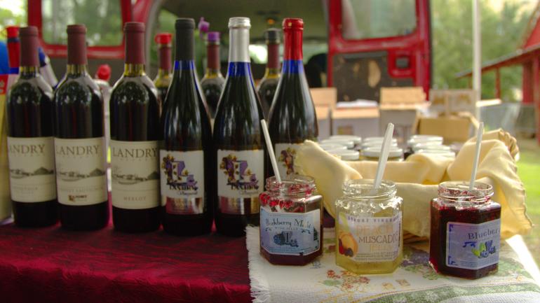 在拉斐特的马场集市逛街