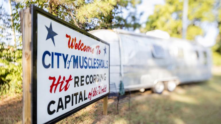 阿拉巴马州马斯尔肖尔斯的欢迎标语