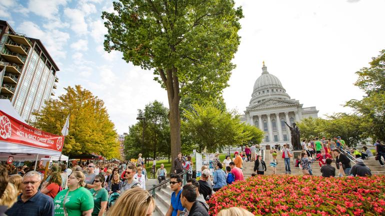 The Dane County Farmers’ Market, held weekly in downtown Madison's Capitol Square