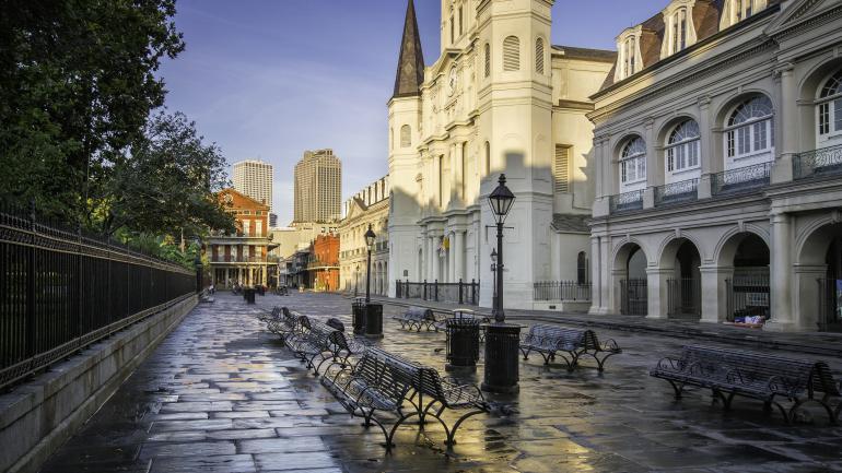 圣路易斯大教堂的傍晚