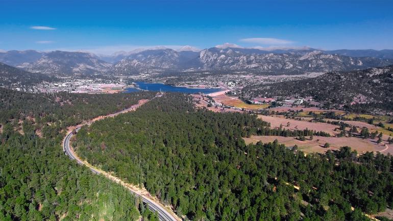 俯瞰科罗拉多州埃斯特公园