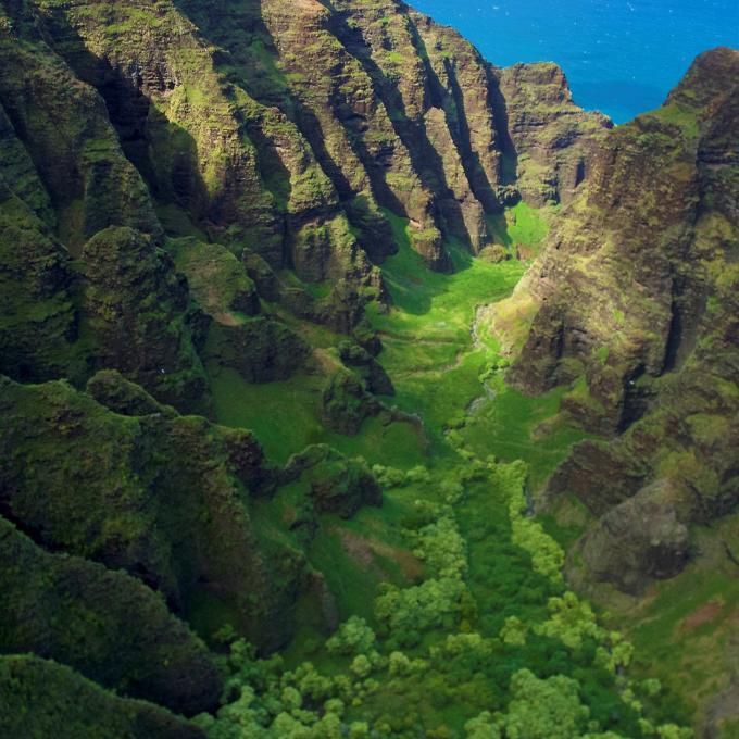 夏威夷可爱岛的 Awaʻawapuhi Trail 小径景色 夏威夷可爱岛的 Awaʻawapuhi Trail 小径景色