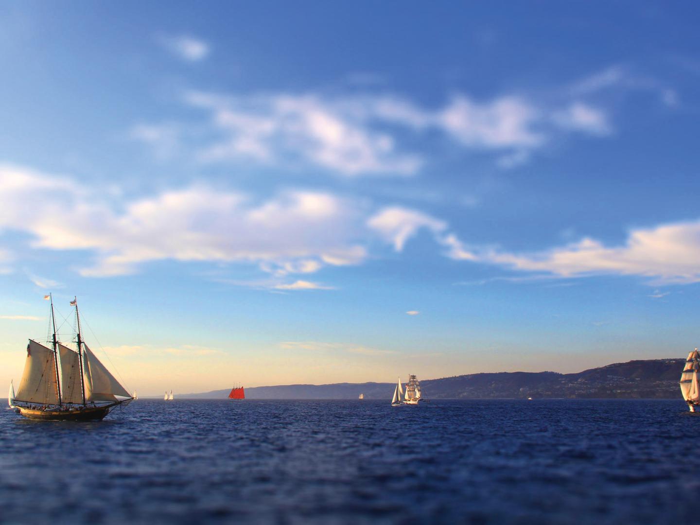 加利福尼亚州达纳点一年一度的高桅帆船节