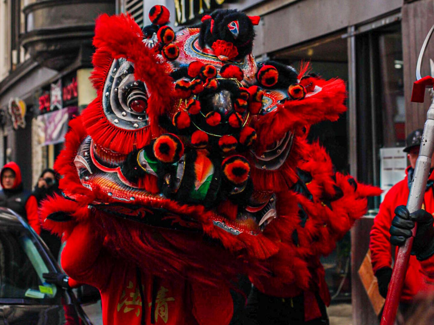 中国春节期间,马萨诸塞州波士顿举行的游行庆典 中国春节期间,马萨诸塞州波士顿举行的游行庆典