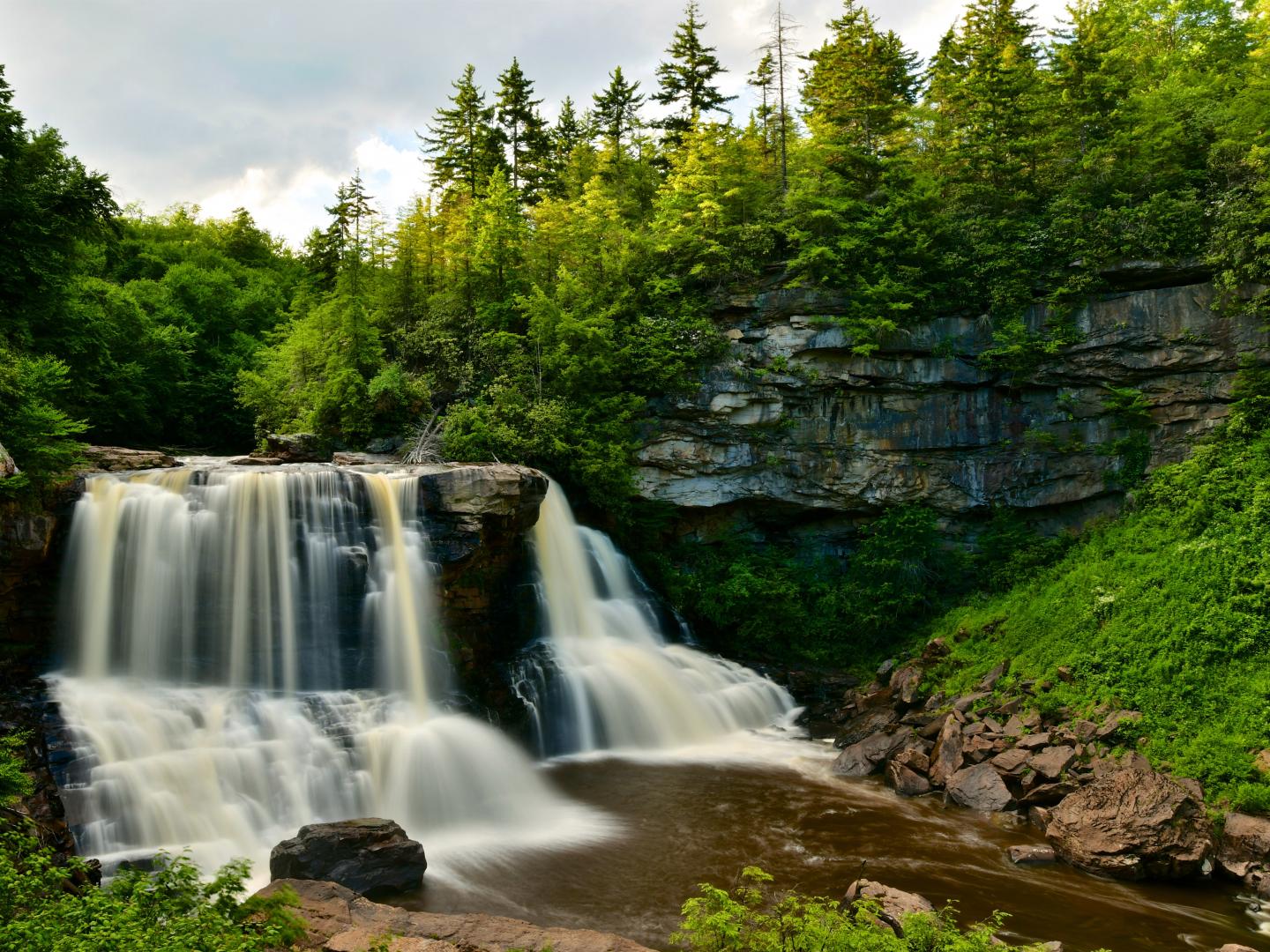 西弗吉尼亚州戴维斯的黑水瀑布州立公园