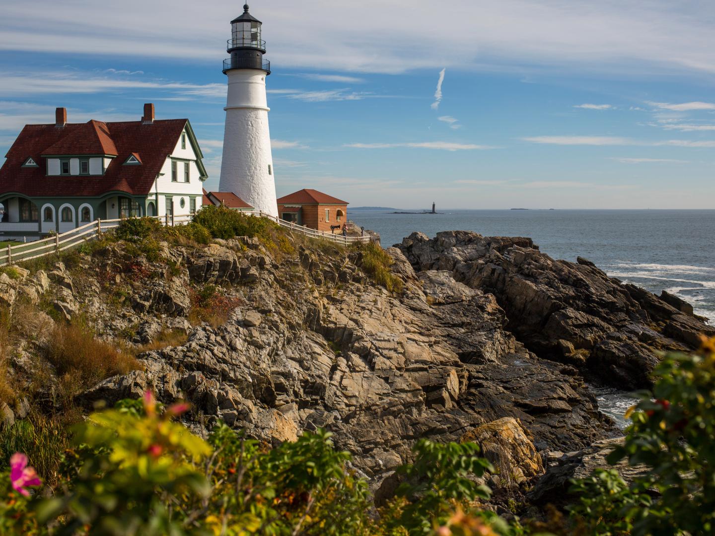 缅因州开普伊丽莎白的波特兰头灯塔