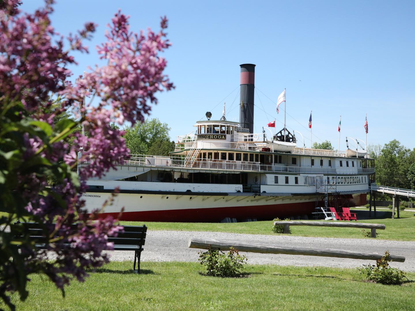佛蒙特州谢尔本博物馆展出的 Steamboat Ticonderoga 蒸汽船 佛蒙特州谢尔本博物馆展出的 Steamboat Ticonderoga 蒸汽船