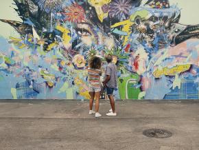 在怀恩伍德创意区观看街头艺术 在怀恩伍德创意区观看街头艺术