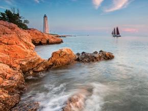 康涅狄格州纽黑文的灯塔公园 康涅狄格州纽黑文的灯塔公园