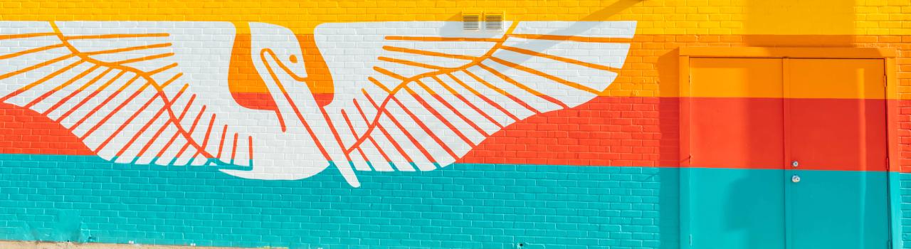 路易斯安那州巴吞鲁日的 The Brown Pelican Mural 壁画 路易斯安那州巴吞鲁日的 The Brown Pelican Mural 壁画