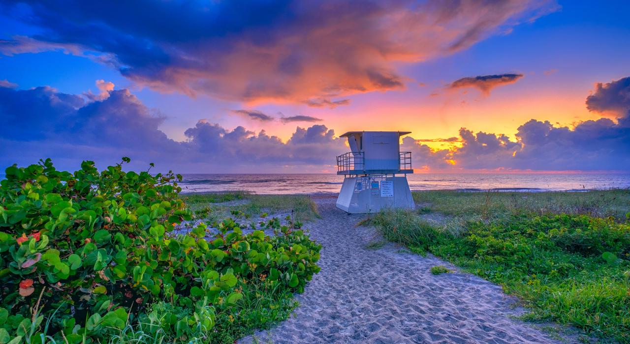 霍布桑德瑰丽的日出是清晨一道美丽的风景