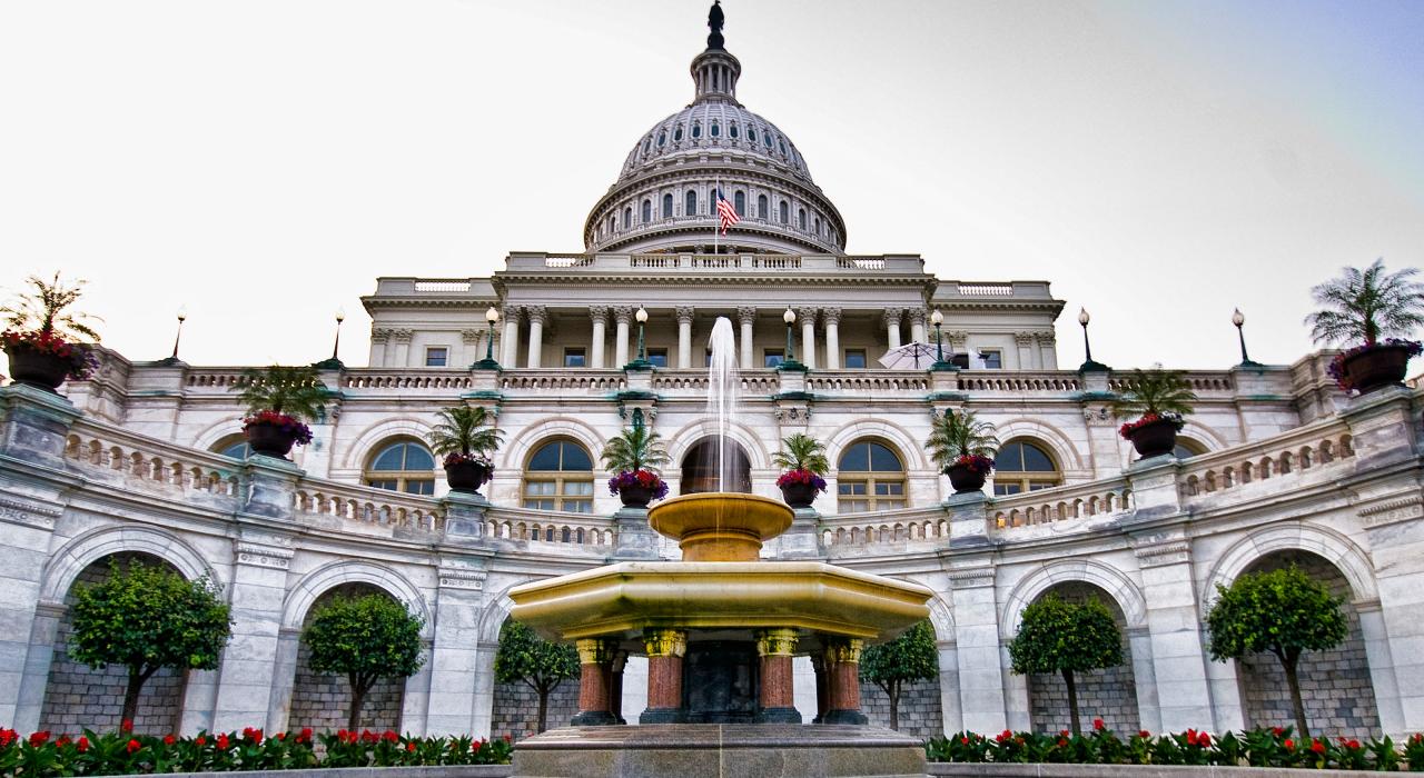 华盛顿哥伦比亚特区的国会大厦