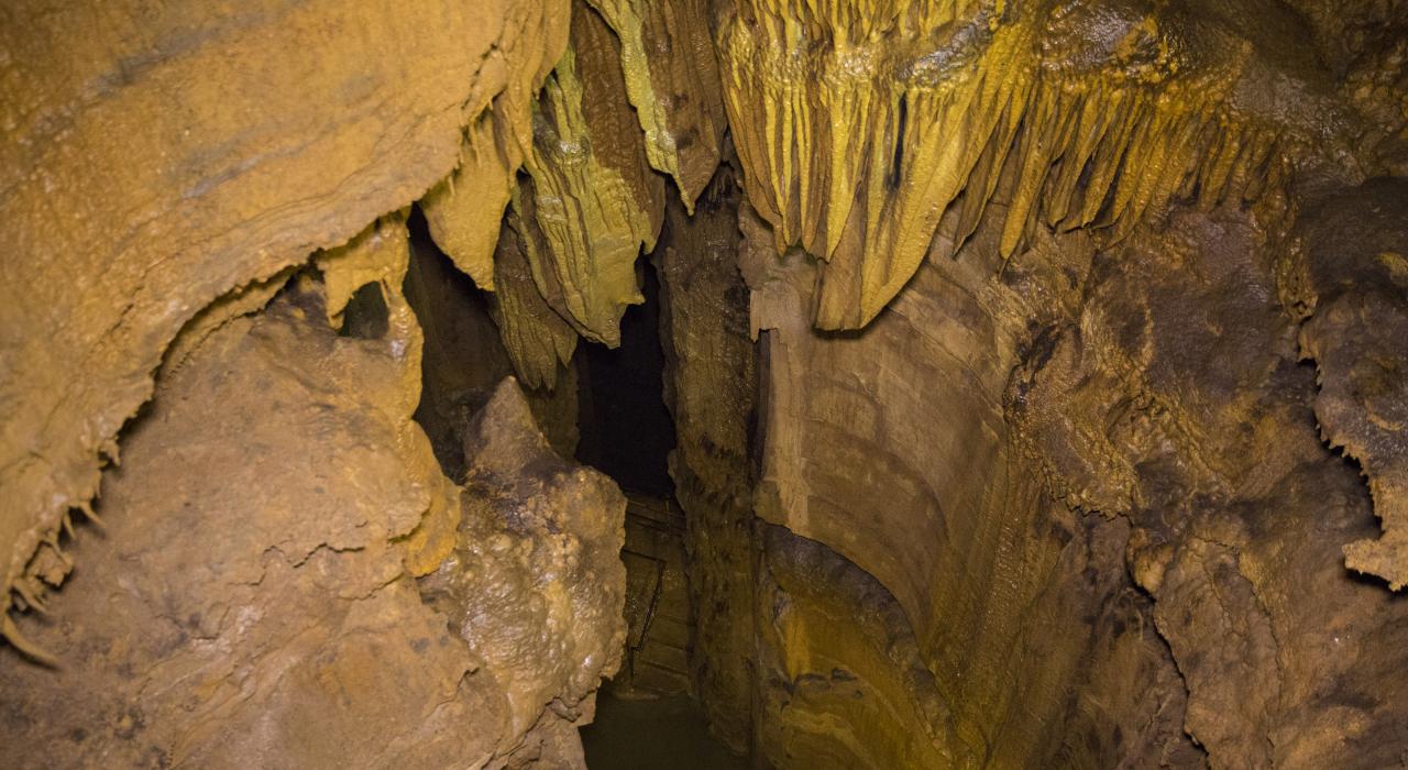 肯塔基州猛犸洞穴国家公园内的猛犸洞穴深处