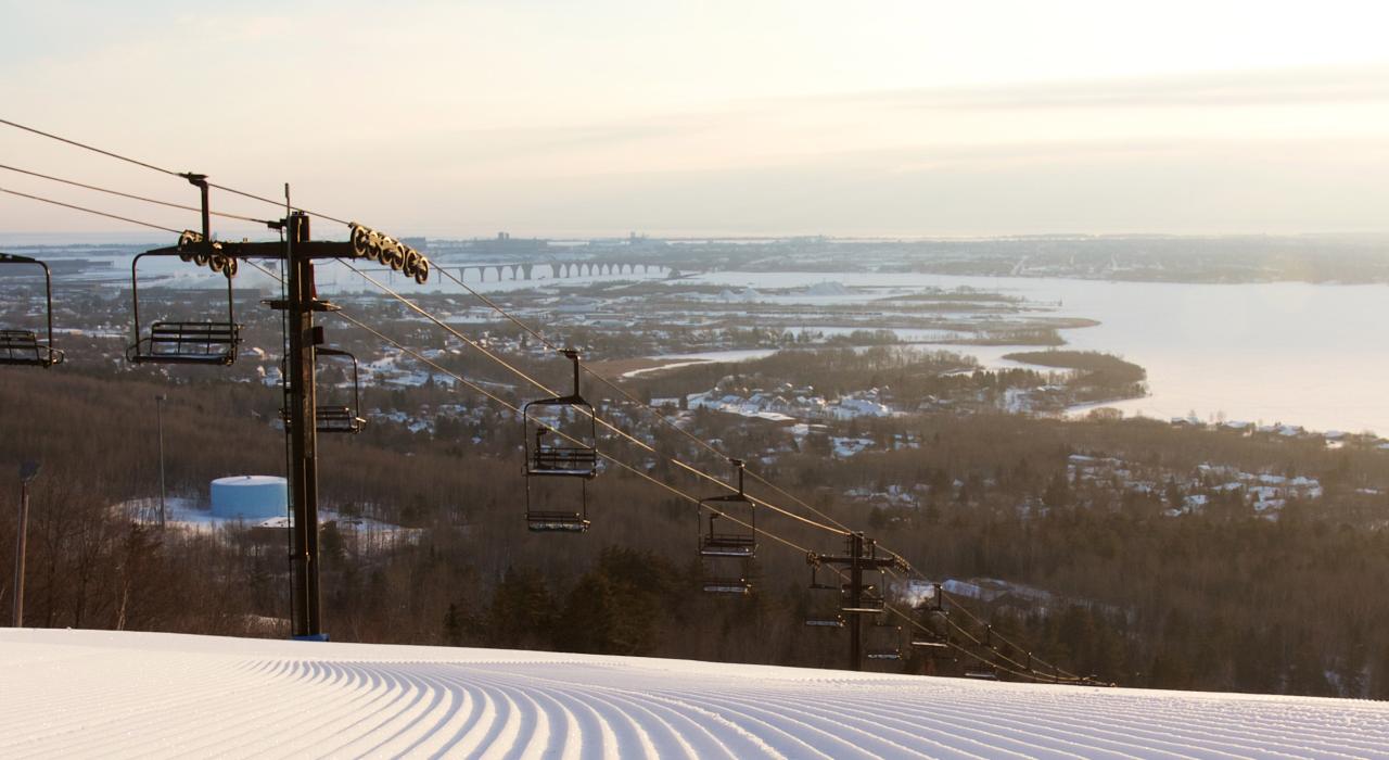 Spirit Mountain freshly-groomed and ready for skiers Spirit Mountain freshly-groomed and ready for skiers