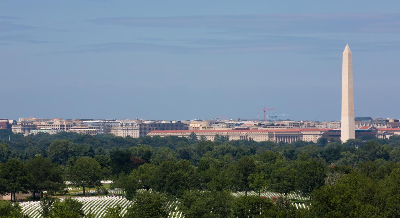 从空军纪念碑俯瞰华盛顿全景