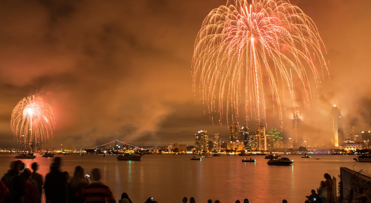 美国国庆节烟花表演