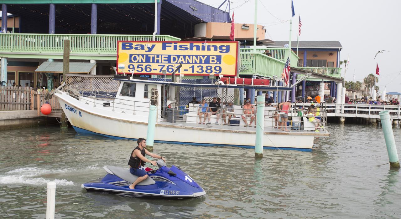 Water sports and fishing on the bay
