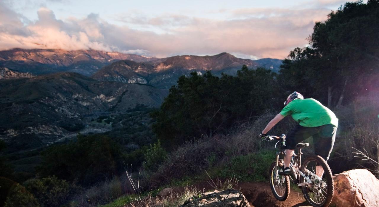 Mountain biking on the rugged and scenic Knapps Castle Trail