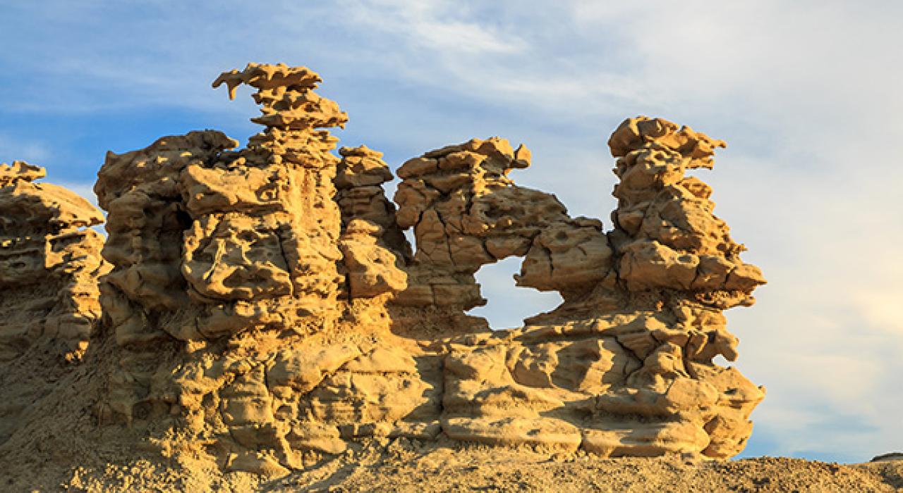 Unusual rock formations in Fantasy Canyon
