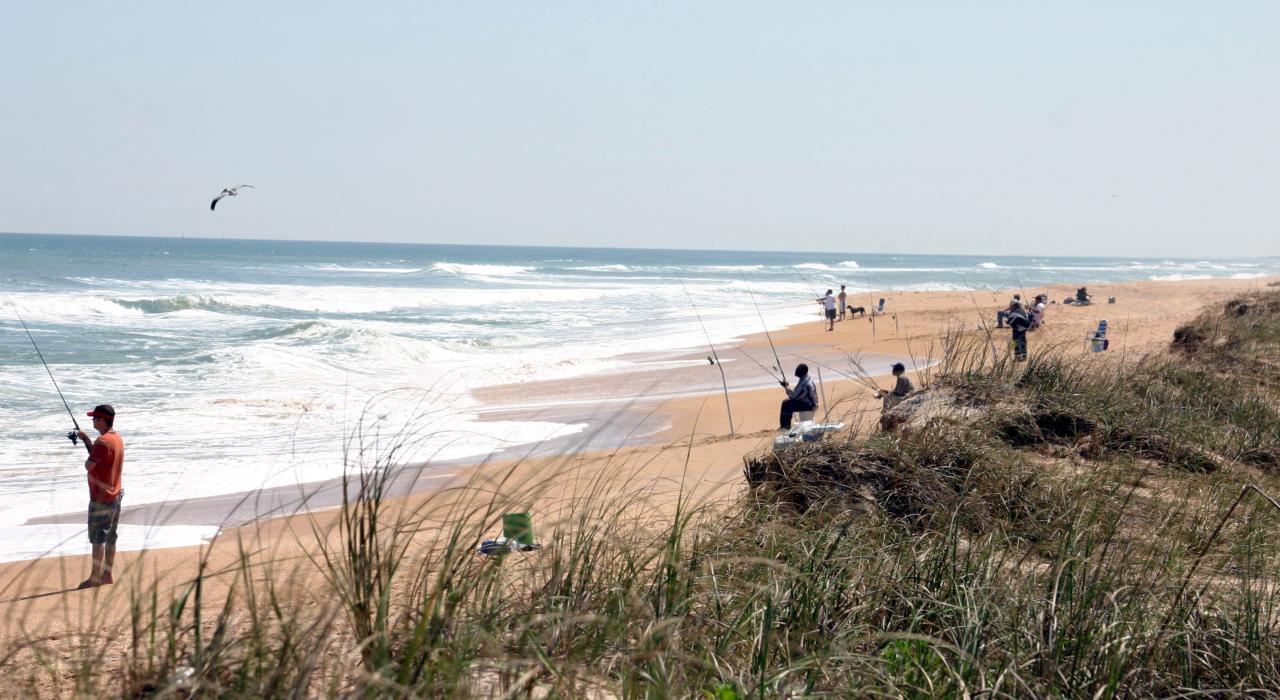 Ocean fishing at Jacksonville Beach