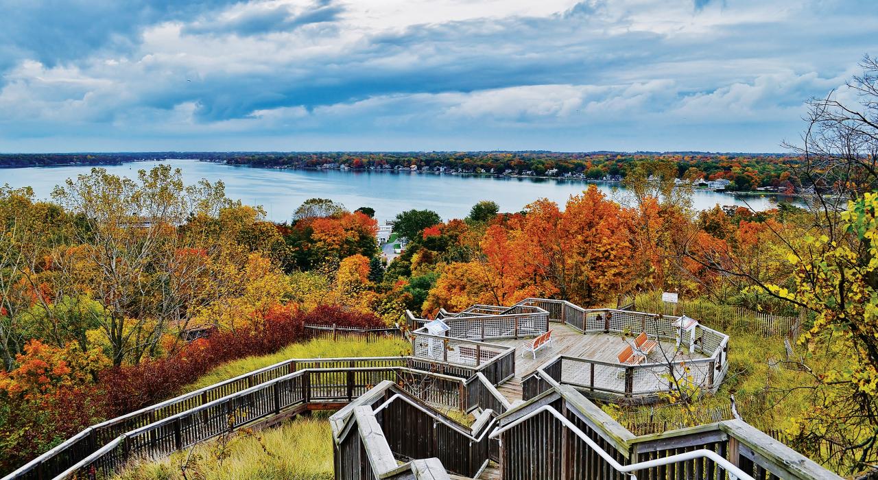 皮加斯山的树叶开始变色