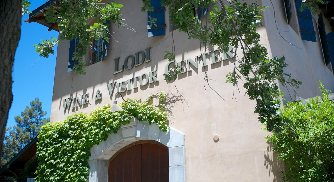Beginning a wine tour at the Lodi Wine and Visitors Center in Lodi, California