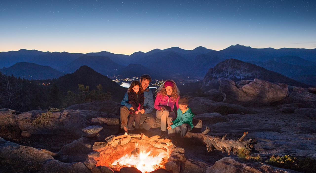 Making family memories by the light of a cozy campfire Making family memories by the light of a cozy campfire
