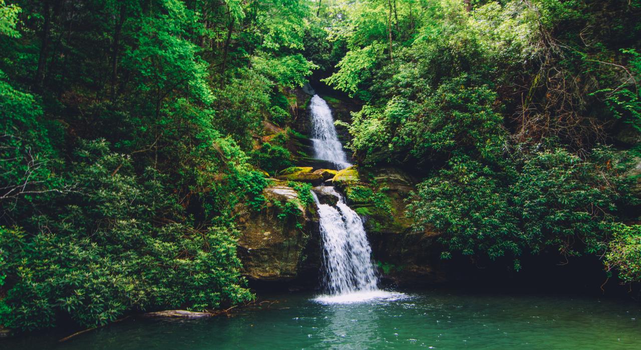 南卡罗来纳州德弗尔斯弗克州立公园内的瀑布