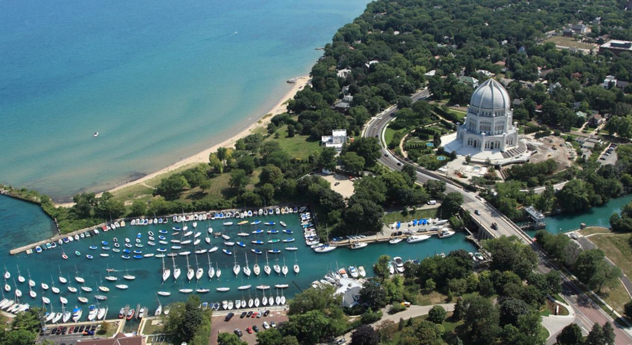 芝加哥北边港口的船只