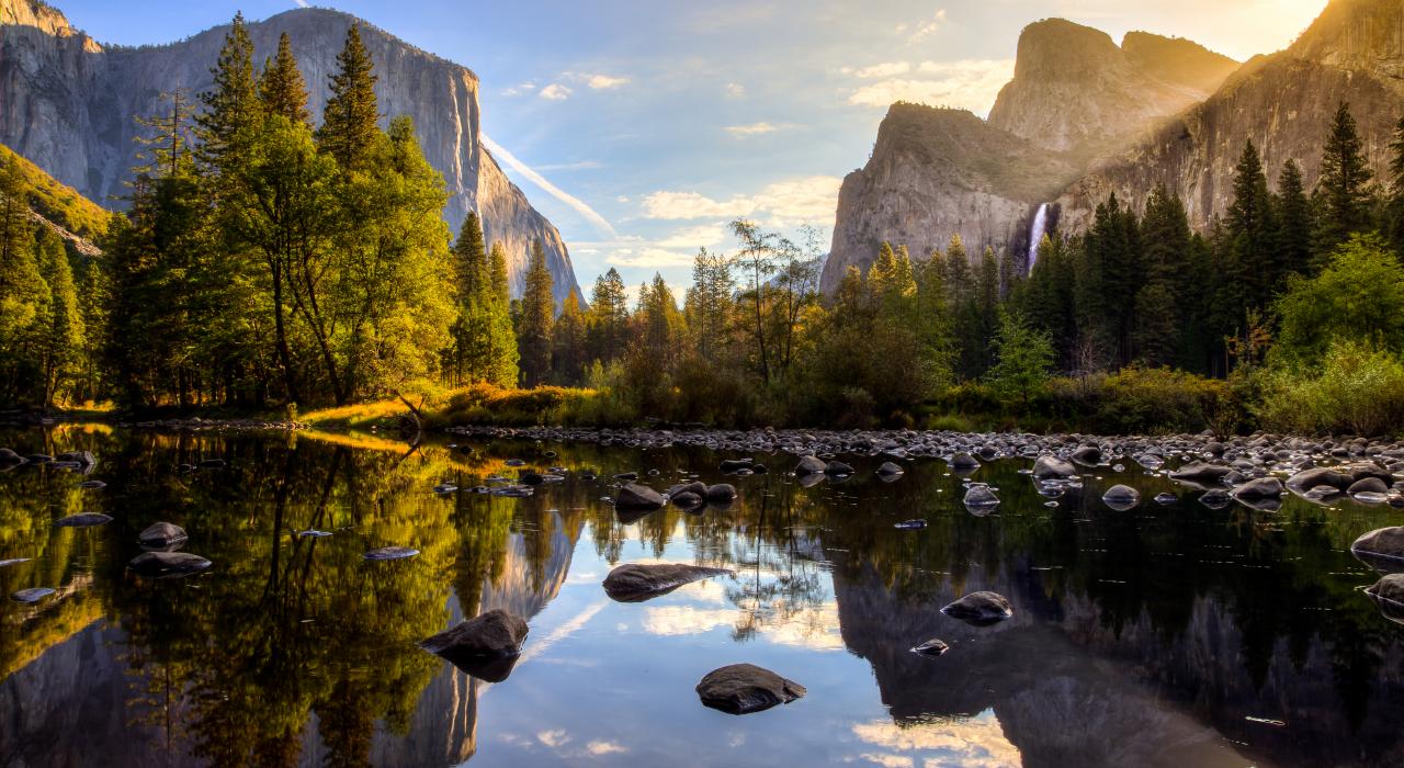 优胜美地国家公园的优美风景
