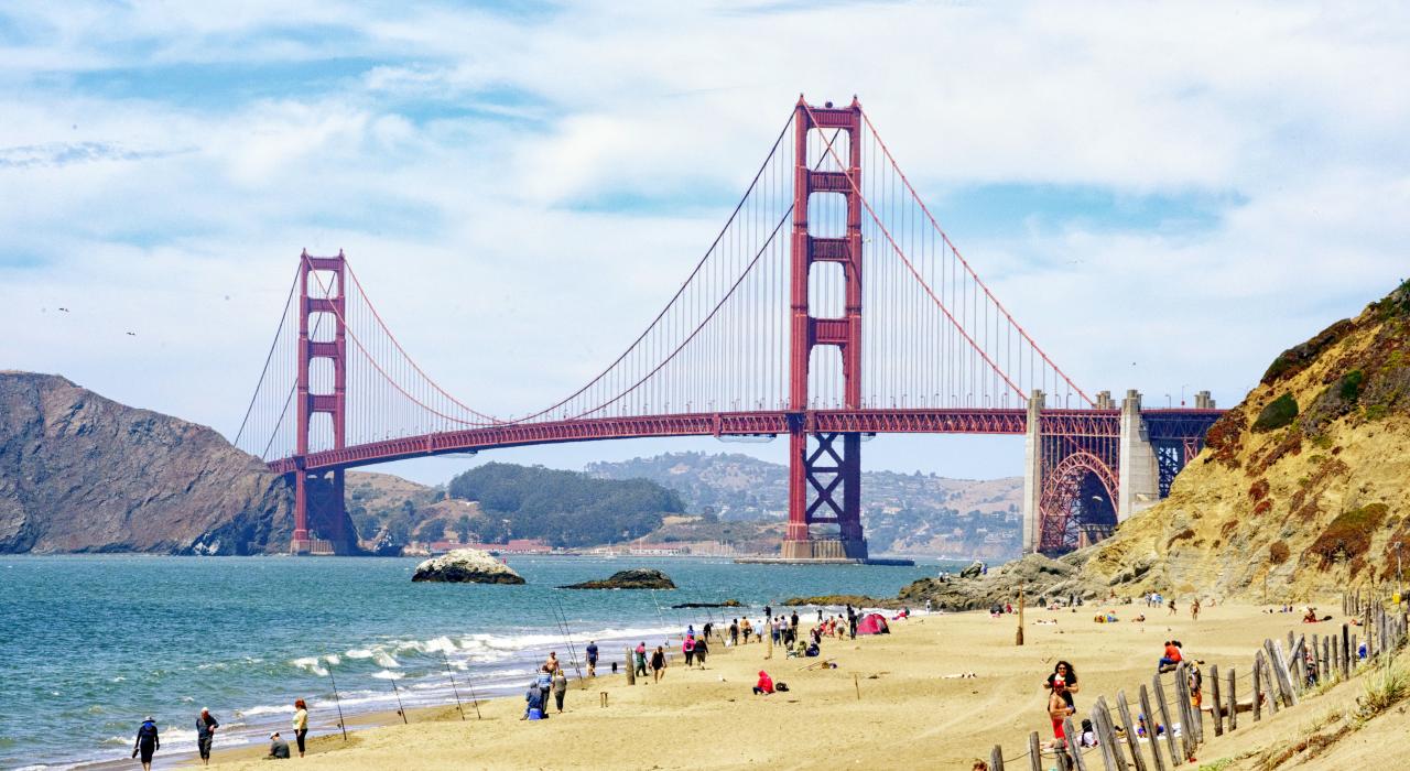 在贝克海滩的美好夏日