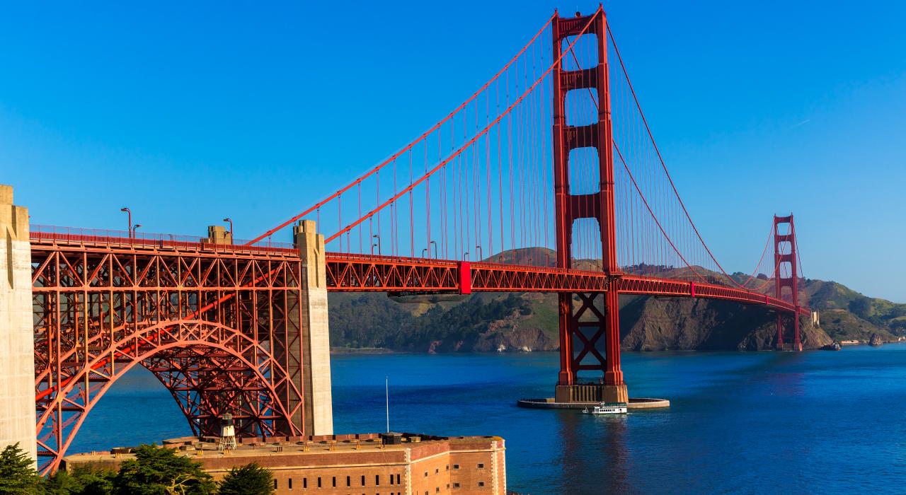 旧金山标志性的金门大桥