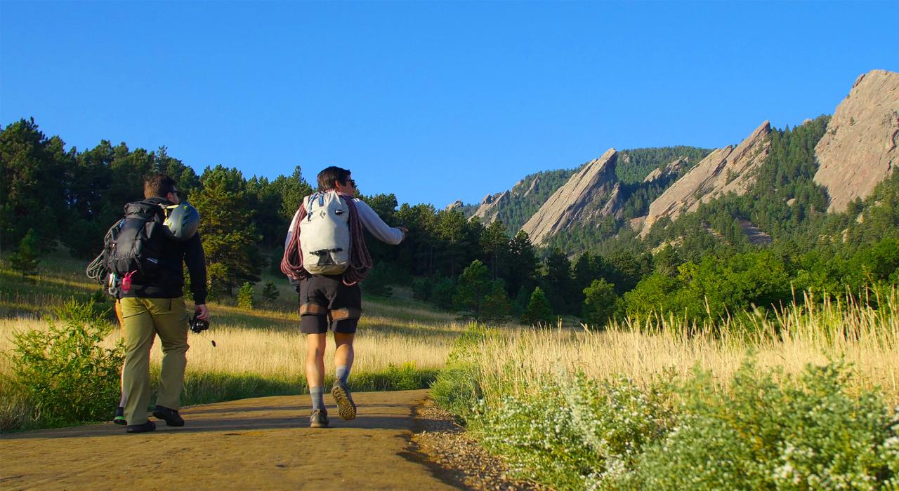徒步欣赏科罗拉多州博尔德法拉提隆斯的迷人景致