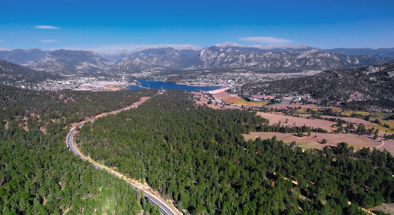 俯瞰科罗拉多州埃斯特公园